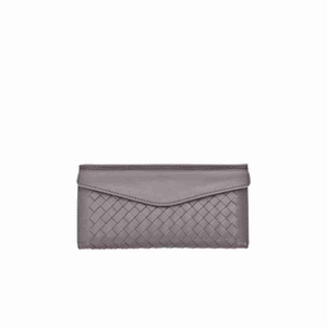 Weave Button Long Wallet